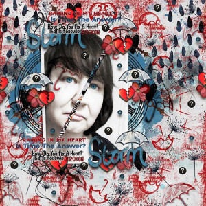 Scraplift Challenge-August 2023-Personal Scraplift-Raining In My Heart