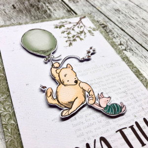 Good Luck card and book mark - hybrid close up