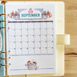 September monthly calendar