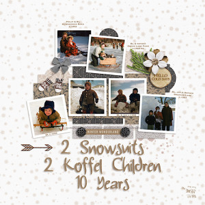 2 Snowsuits, 2 Koffel Children, 10 Years