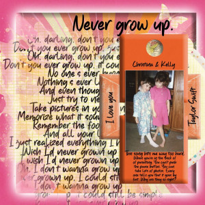Day 29 Song Lyrics Never Grow Up Taylor Swift