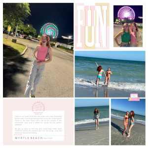 At the Beach using Canva