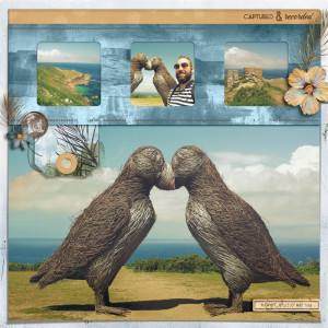 Captured & Recorded: Two Puffins Statue