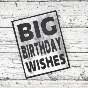 Birthday Die Cut Inlay Card Light
