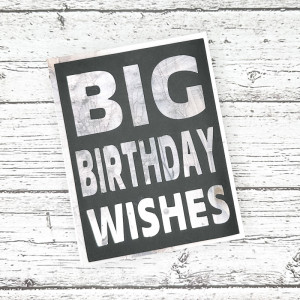 Birthday Die Cut Inlay Card Dark
