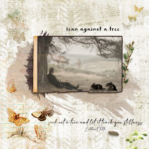 Lean against a tree