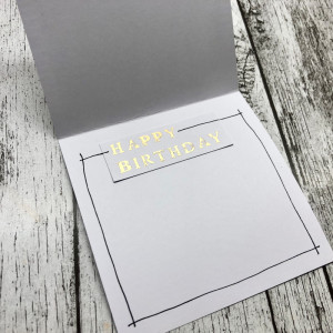 Gold foiled birthday card - hybrid - inside