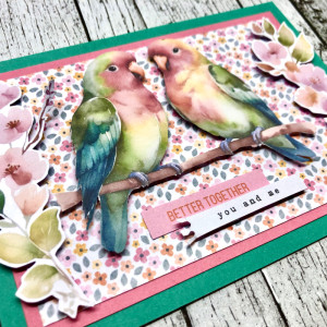 *Hybrid* Valentine card - close up