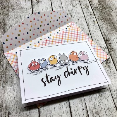 Card and envelope - Stay chirpy