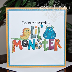 Lil' Monster birthday card