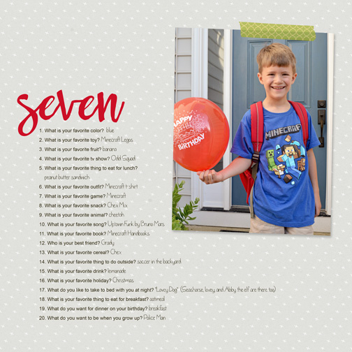 20 Questions: Age 7