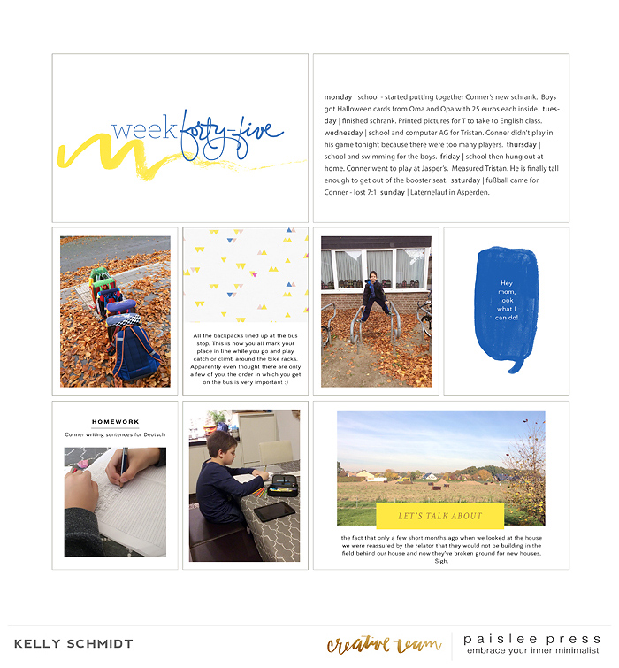 2015 Project Life week 45 left