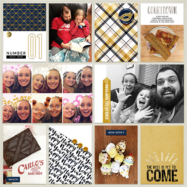 2018 Project Life Week 1 Left Side