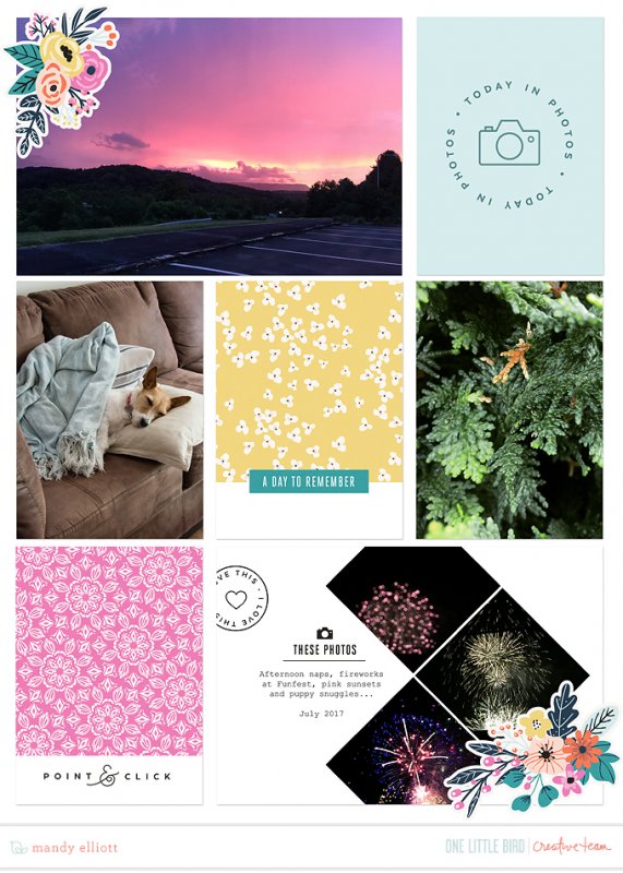 9x12 Digital Scrapbook Page - Live a Little