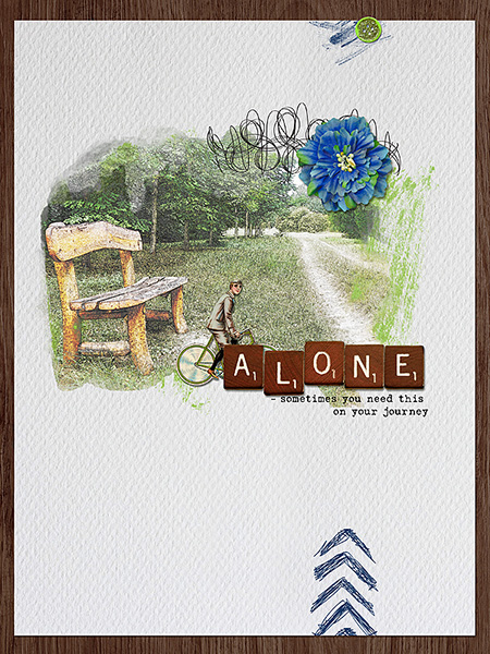 Alone - Photo Treatment/Technique: Artistic sketch (Photography challenge)