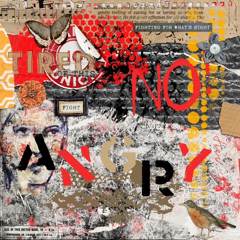 Angry - September Art Journal Muse Week 3