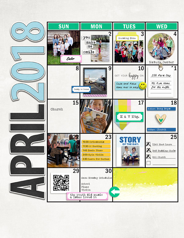 April Planner Review Page {left}