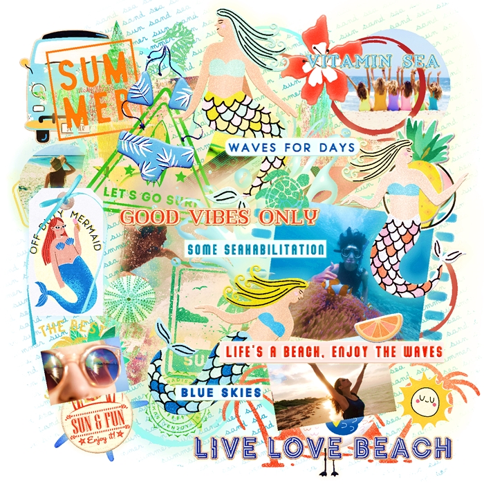 Art Journaling-Mid-Month Playdate-August-Sand-Beach-Summer