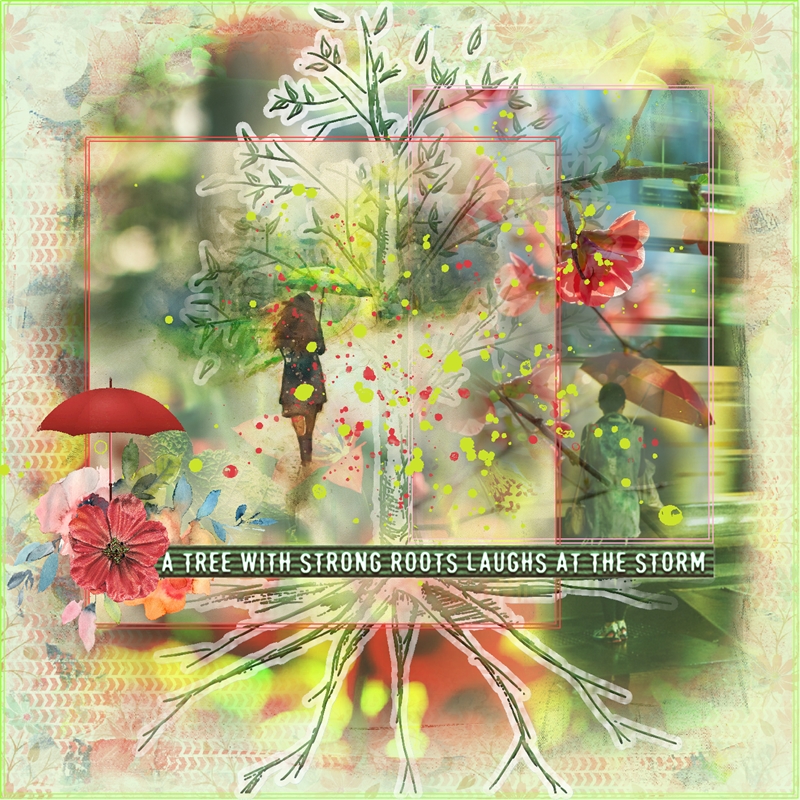 Art Journaling-Monthly Muse-April-Week#4-Backgrounds:Bold-Grounded In Strength