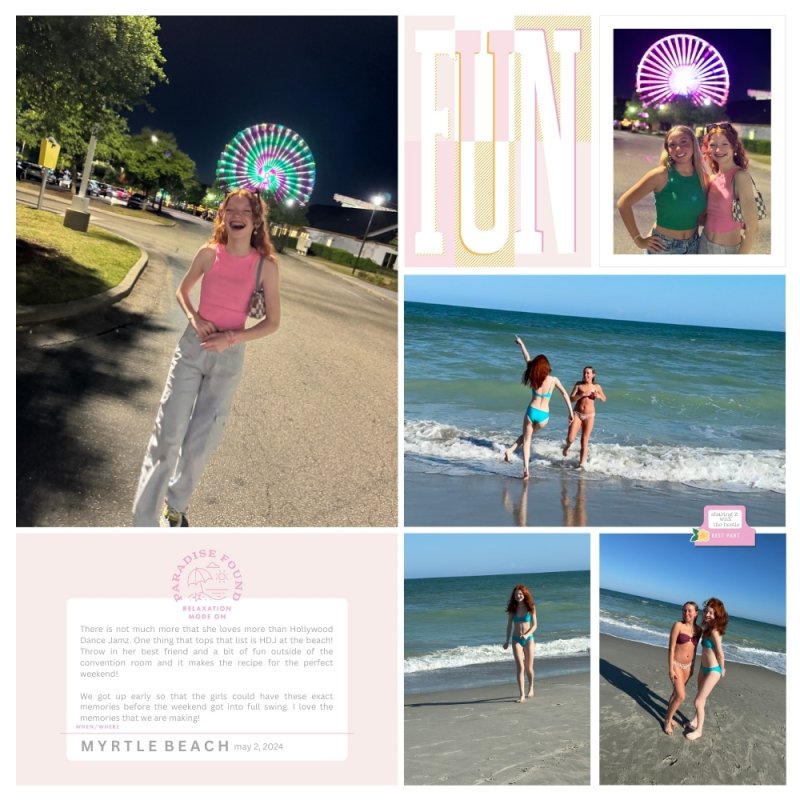 At the Beach using Canva