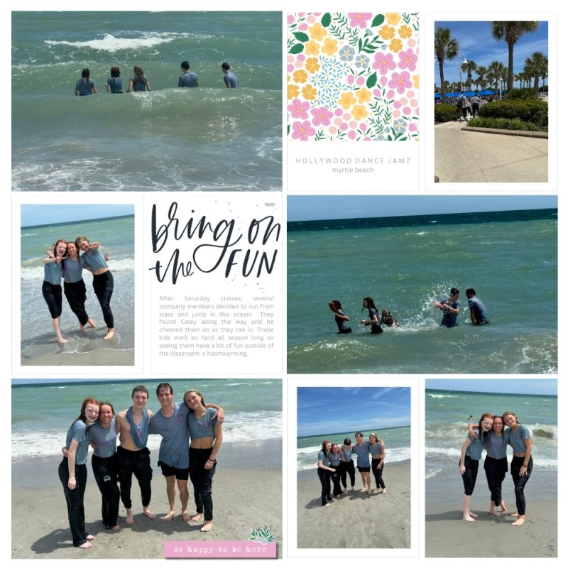 At the Beach using Canva