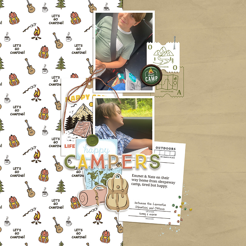 Aug 24 Scraplift Challenge: Happy Campers