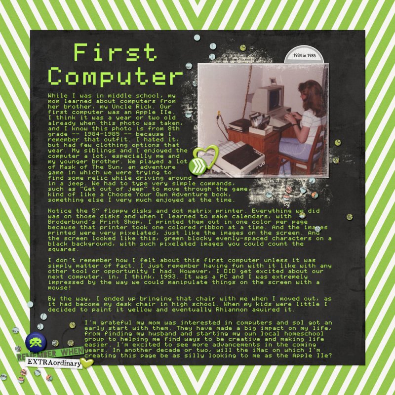 August - old photo - First Computer