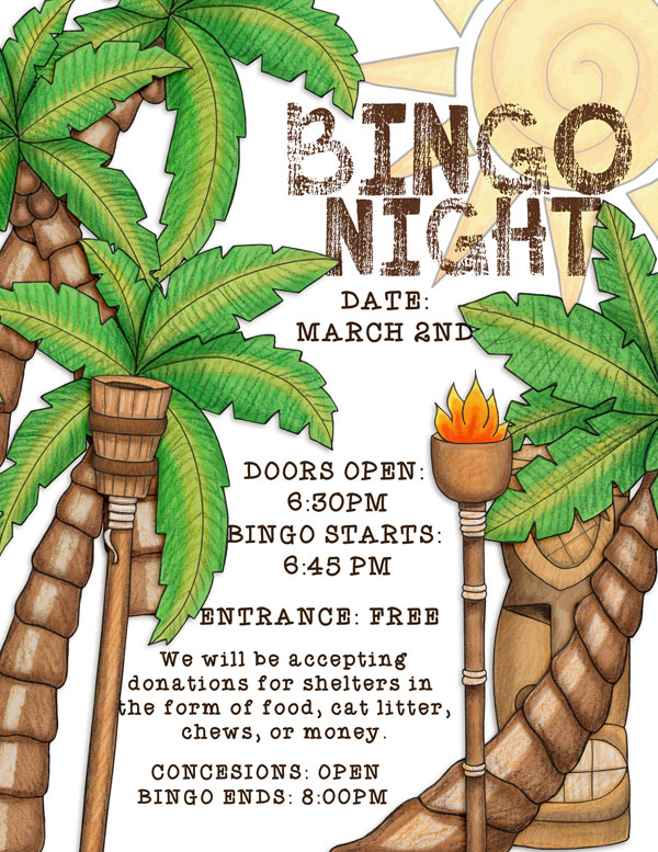 Bingo Night Announcement for my daughter's school