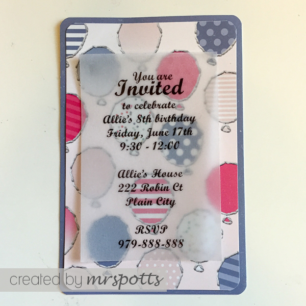 Birthday Invitation with Custom Background