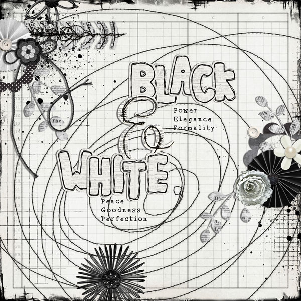 black and white