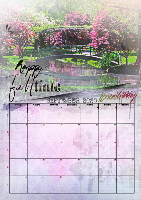 Calendar September 2020 - Happy Falltime