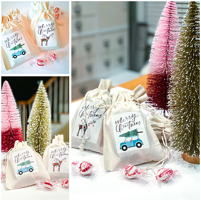 candy Christmas treat bags