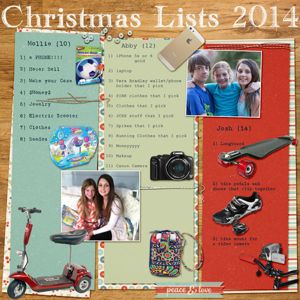 Christmas Lists 2014