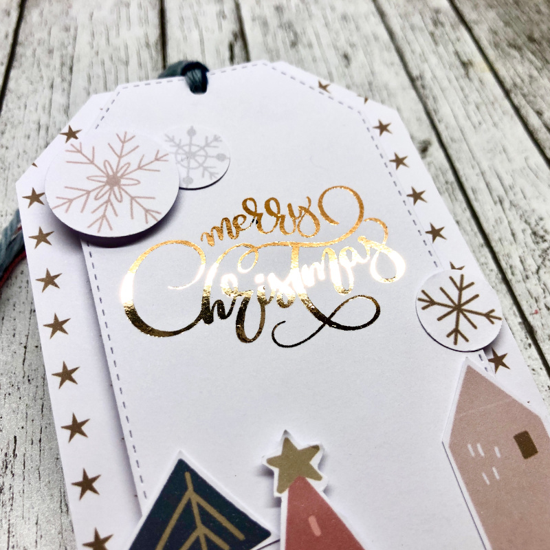Christmas Tag - hybrid close up