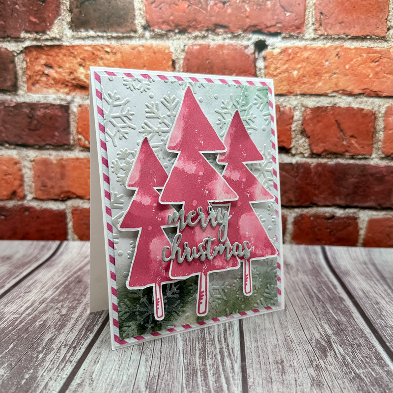 Christmas Tree Embossed Card