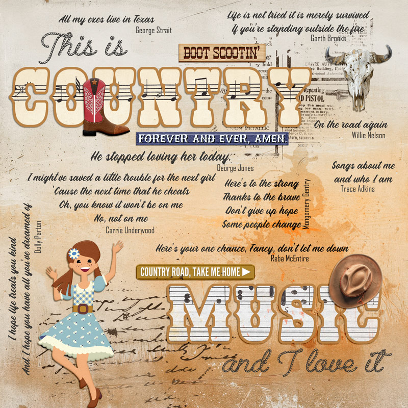 Country Music - June Art Journal Muse  Week 3