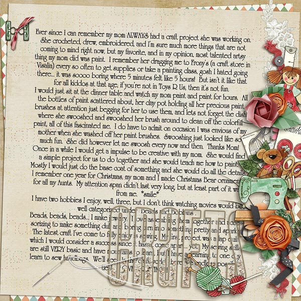Crafts, a daughters perspective