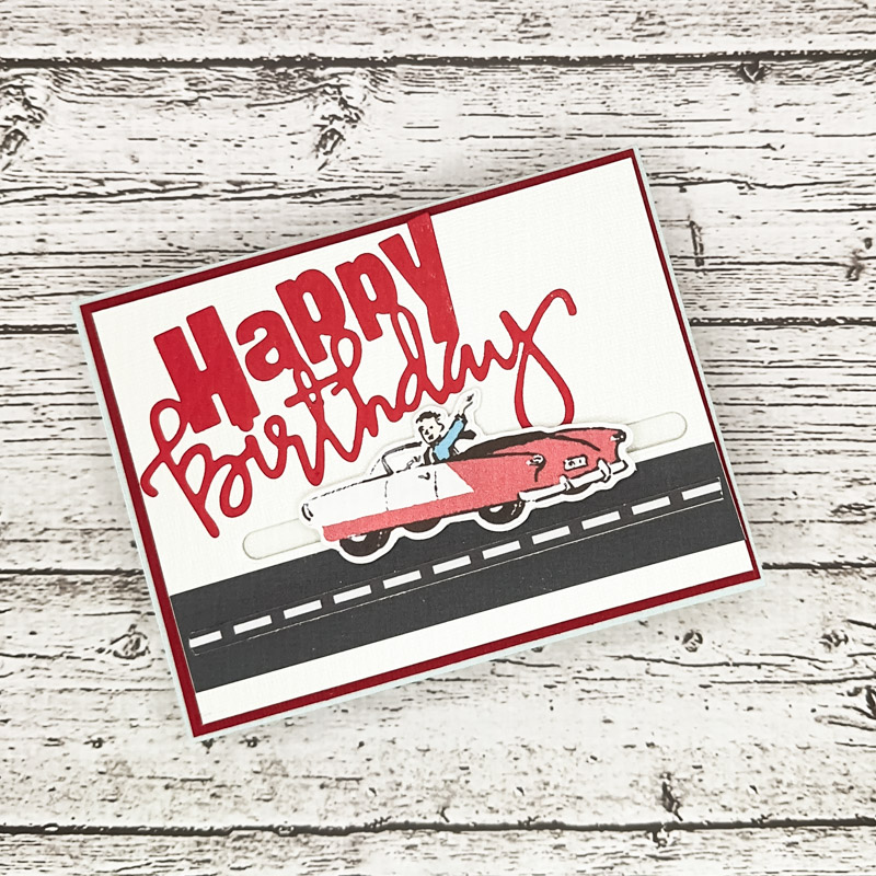 Dashing Birthday Card