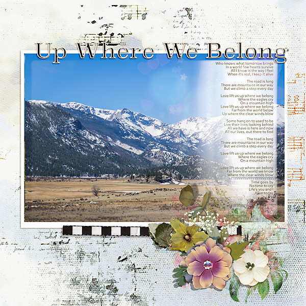 Day 13 - Page with Lyrics - Up Where We Belong