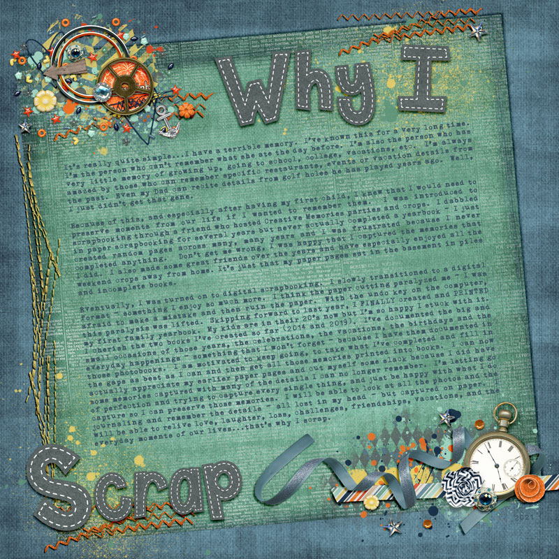 Day 2 Why I Scrap