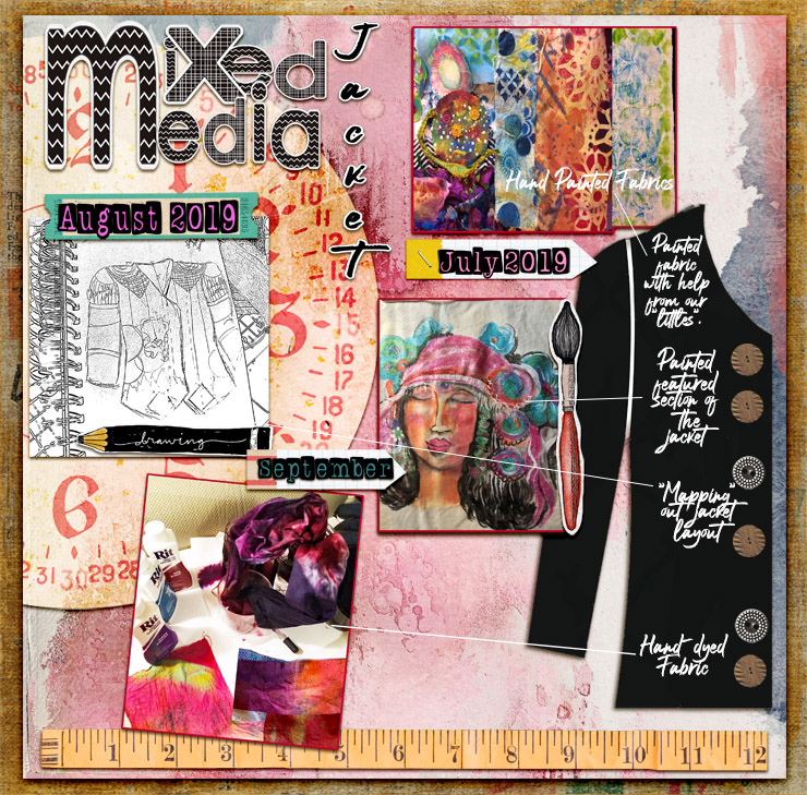 Day20a  Mixed Media Jacket Progress