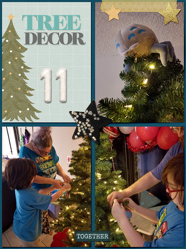December album - decorating the tree - left