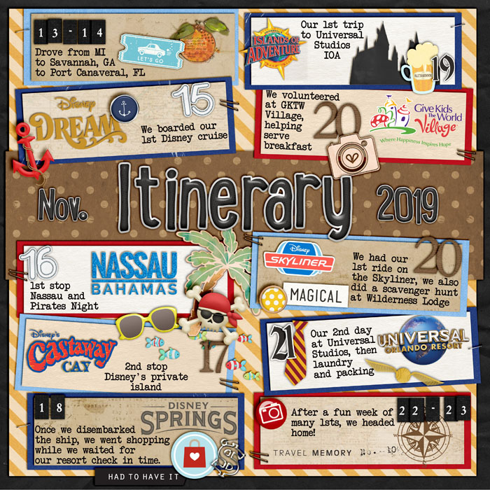 Disney Cruise Itinerary