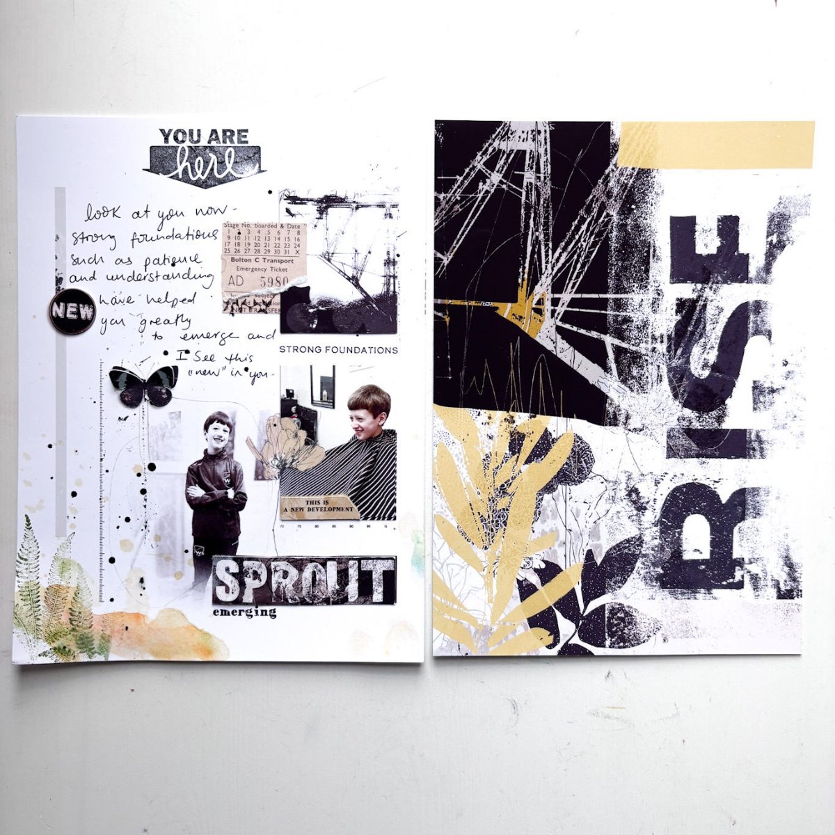 Double Page Hybrid Spread - Sprout
