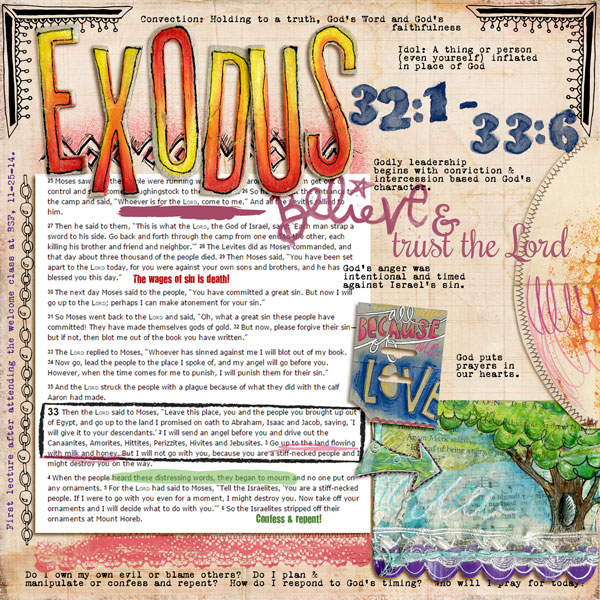 Exodus 32:1-33:6 - Bible Art Journaling