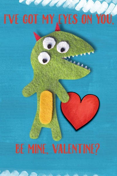 eyes on you- valentine card