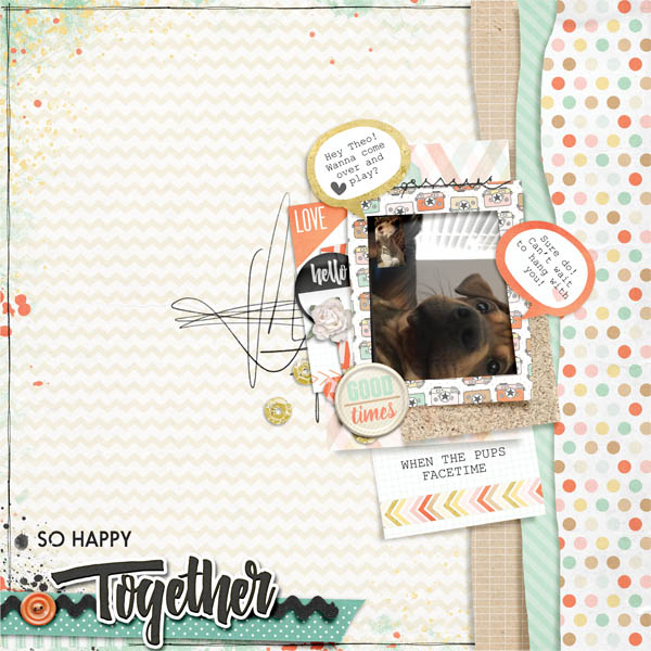 FaceTiming Pups - MOC #5 Day 18 - Scraplift Challenge