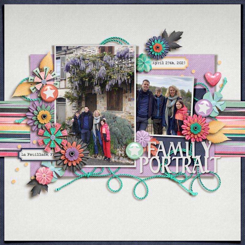 Family Portrait In France (Off-Theme Scrap Challenge | Halloween Bash 2023)