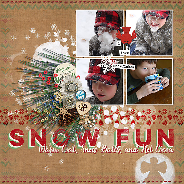 February 2015 Scraplift Challenge Snow Fun