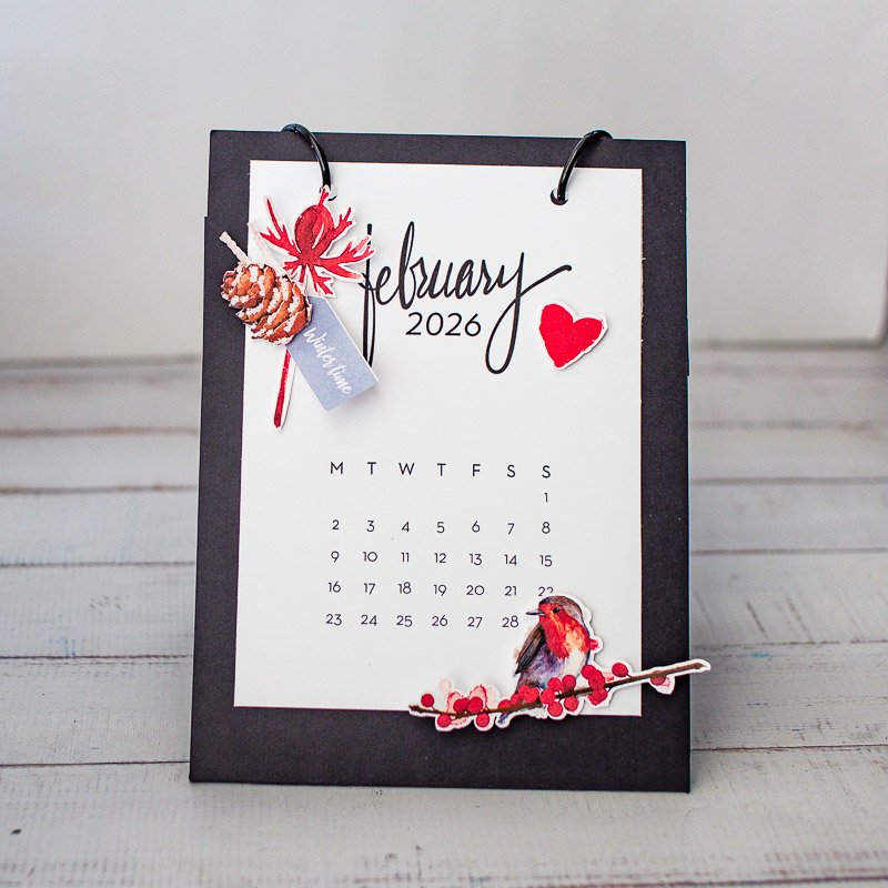 February Flip Calendar